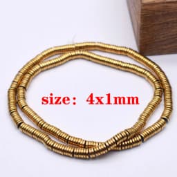 Plated Genuine Gold Color Retention AAA+ Natural Hematite Stone Spacer Loose Beads For Jewelry Making Diy Bracelets Finding
