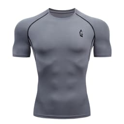 New Print Short Sleeve Compression Shirts For Men Athletic Quick Dry T-Shirts Tops Gym Workout Rash Guards Baselayer Undershirts