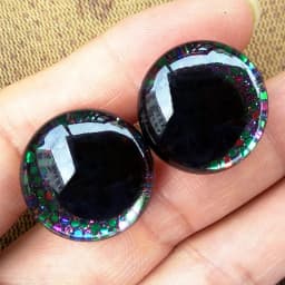 10pair 3D Glitter Trapezoidal Safety Eyes Amigurumi For Crochet Toys Plush Clear Crooked Pupils Eyes Big Size 16/18/20/22/25mm