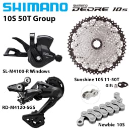 Shimano Deore m4100 1x10S Groupset Derailleurs RD-M4120 10 Speed Shift Lever Sunshine Cassette 36T 40T 42T 46T 50T Newbie Chain