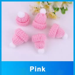 10-50Pcs Mini Knitting Hats Christmas DIY Craft Knitting Doll Hats Mini Wool Hat for Christmas Tree Ornaments DIY Hair Accessory