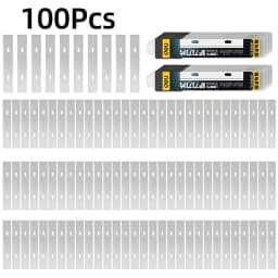 100/50/20/10Pcs Floor Tile Shovel Scraper Blade Replacement Refined Remove Stains Silver 100*18mm Accessories Ceramic Cleaning 