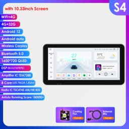 Hizpo Android 14 Car Radio Autoradio 2 Din 9"/10"/10.33” Universal WIFI GPS RDS Audio Multimedia Player For Nissan Toyota Kia VW