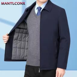 Thick Fleece Jacket Men Windproof Men's Winter Coat Blazer Autumn Winter Warm Men's Jacket Windbreak Casual Business Coat L-3XL