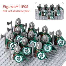 MOC Medieval Dwarf Warrior Elves Knights LOTR Figures Building Blocks Accessories Armor Shield LOTR DIY Toys for Children Gift