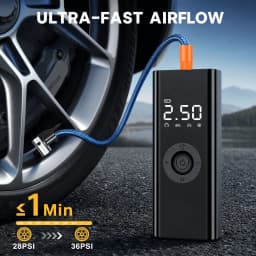 Tire Inflator Portable Air Compressor, 150PSI Cordless Tire Inflator, Smart Air Pump for Car Tires & Motorcycle with Auto Stop