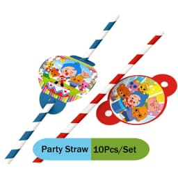 Cartoon clow Theme Baby Shower Toy Gift Disposable Napkins Plate Cups Digital Balloon Banner Children Birthday Party Decorations