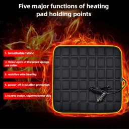 12V Car Seat Heated Cover 3 Gear Adjustable Temperature Electric Heating Pads Heated Car Seat Cushion Winter Seat Warmer