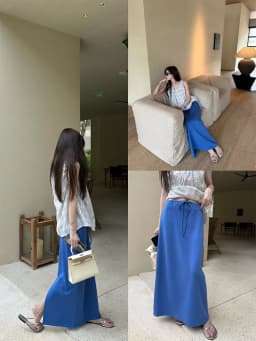 High Waist Drawstring White Half Skirt Korean Style Elegant Drapey Straight Skirt Women's Fashionable Versatile Autumn New Ar...