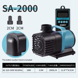 AC220V Ultra-quiet Submersible Pump, Suitable for Fish Tank and Aquarium Filtration, Oxygenation and Circulation Water Pump