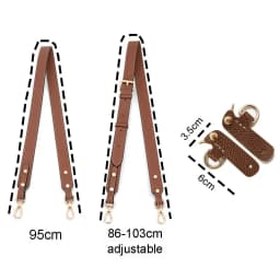 Handbag Transformation Accessories for Longchamp Short Handle Bag Punch-free Genuine Leather Crossbody Shoulder Strap Buckle
