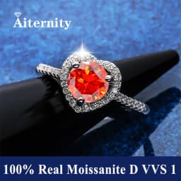 Classic 6 Prong Diamond Ring D Color 1ct Moissanite VVS Round Cut Lab Diamond Ring for Women Engagement Wedding Band Jewelry