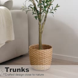 Olive Trees Artificial Indoor, 5.25/6.10/7.10FT Tall Faux Olive Tree with Black Pot, Artificial Plants with Natural Wood Trunk and Lifelike Fruits for Home Office Decor
