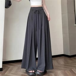 Women's Wide-leg Pants 2025 Spring Summer Straight Fashion Elegant Femme Trousers Casual Be All-match Comfortable Ladies Pants