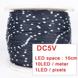 5V WS2811 WS2812 3PIN Black Wire LED String Lights Dream Color RGBIC Addressable Individually Fairy Light Seed Pixels Light