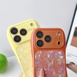 Colorful Shell Pattern Glitter Phone Case For iPhone 18 17 16 15 14 13 Pro Max Shockproof Cover with Camera Control Slide Button