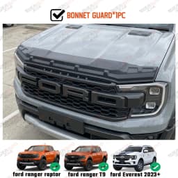 Bonnet Guard For Ford Ranger T9 WILDTRAK RAPTOR 2023 2024 2025 2026 Bonnet Protector ABS Matte Black Off Road Car Accessories