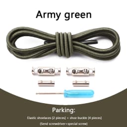1 Pair No Tie Shoelaces For Sneakers Elastic Shoelace Metal Spring Lock Man And Woman Shoe Accessories Lazy Shoe Laces 100cm