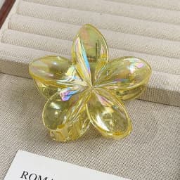 Elegant Flower Hair Clip Crab 8cm Large Plastic Hair Claw Clips For Women Hairclip Cute Beach Hair Accessories Hawaiian Barrette