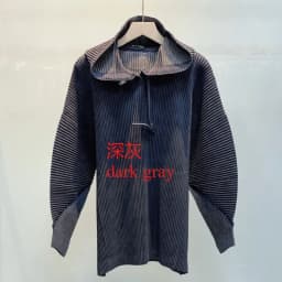 Classic Pleated Top 2026 New Loose Large Size Men Women with The Same Long-sleeved Long Hooded Sweater Casual Fold Jacket