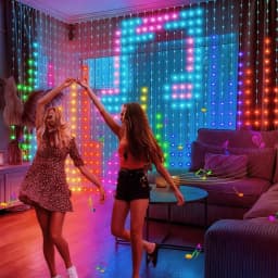 1/2/4PCS Smart LED Curtain Lights LED Fairy Lights App Control Music Sync DIY Pattern Waterproof for Indoor Outdoor Party Decor
