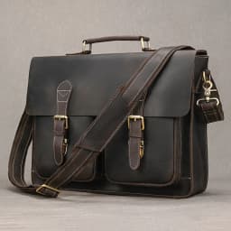 Vintage Style Men's Briefcase Backpack Leather Daypack For Men Male Travelling Bagpack Backpack Latop Bag 14" Laptop Bag 3 In 1