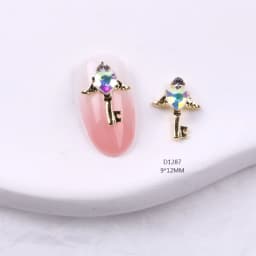 10pcs Nail Art Alloy Rhinestones Decorations Moon Magic Wand Various Shape Nail Charms Jewelry Luxury Shiny Strass Accessories