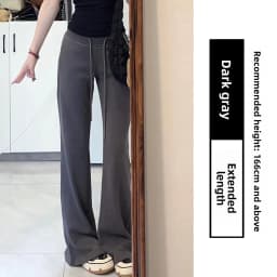 Pink High Waist Fleece Lined Flared Casual Pants Women's Autumn 2026 New Style Sporty Loose Fit Trousers Ladies Premium Casua...