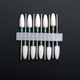 10pcs Ceramic Nail Drill Bits Set Milling Cutter for Electric Manicure Bit Flame Corn Files Pedicure Machine Polish Accesoires