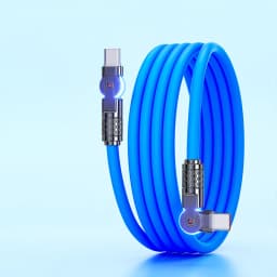60W PD Super Fast Charge USB C to Type C Cable 180 Degree Elbow Rotation for Data Sync Compatible with Samsung Huawei Laptops