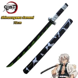 Demon Slayer Katana Sword Original Assembled Anime Cosplay Props Orange Kyoujurou Tanjirou Tokitou Muichirou Swords 72cm