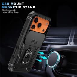 360 Degree Rotate Military Armor Protection Phone Case For iPhone 18 17 13 15 14 16 11 12 Pro Max Plus Air Camera Slide Cover