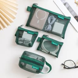 6pcs Transparent Mesh Coin and Miscellaneous Storage Bags, Portable 3D Card Organizer Pouches Cosmetic Bags Travel Storage Bag