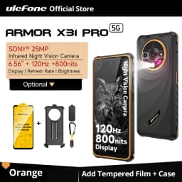 Ulefone Armor X31 Pro 5G Rugged Phone Android 14 Smartphone 6.56”16GB + 256GB 25MP Night Camera 64MP 6050mAh NFC 120Hz IR