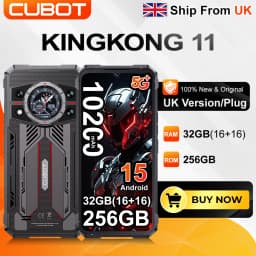 [Ship From UK] Cubot KingKong 11 Rugged Smartphone 5G 10200mAh 32GB(16+16) 256GB 108MP 6.72'' Mobile Phone Android 15 Cellphones