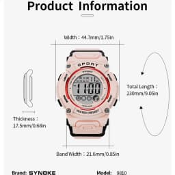 SYNOKE Student Electronic Watch Unisex Sport Watch Multifunction Military Sports Waterproof Luminous LED Digital Kids Big Dial