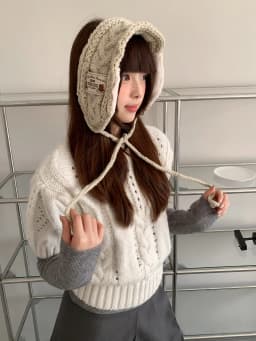 Womens Thickened Red Knitted Plush Earmuffs For Winter Warm Ear Protection Against Cold With Straps