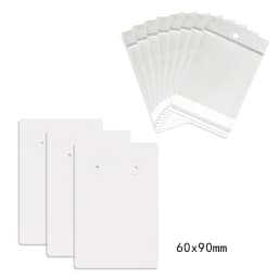 50 Pcs 6X9cm New Pattern Rectangle Earrings Jewelry Display Kraft Paper Card With Or Without Bags Wholesale Packaging Supplier