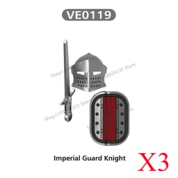 Medieval Military Castle Black Hawk Knight Building Blocks Gothic Cavalry Armor Shield Axe Soldier Figure Accessories Bricks Toy