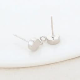 6MM 14K Gold Color Plated Brass Round Stud Earrings High Quality Jewelry Making Supplies Diy Accessories