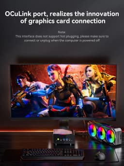 GMKtec Mini PC K12 Nucbox AMD Ryzen™ 7 H 255 WiFi 6 BT 5.2 Dual 2.5G LAN OCulink Desktop Computer