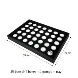 Acrylic Transparent Round Bare Diamond Box Jewelry Storage Display Tray Diamond Gem Storage Tray Counter Display Rack