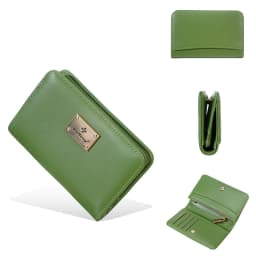 High-Quality New Women's Short Wallet High Capacity Card Clips Simple Zipper Coin Pocket Photo Holder Wallet for Girls