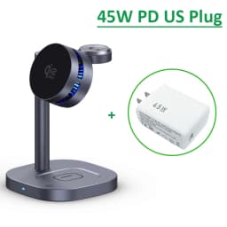 ICE Cooling Qi2.2 25W 3 in 1 Magnetic Wireless Charger Stand Fast Charging For Magsafe iPhone 17 Pro Max Apple Watch 2-8 Airpods