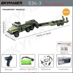 WPL B36 B36-2 B36-3 6WD RC Car 1:16 Full Scale Military Transport Vehicle Model Six Wheel Drive Climbing Off-Road RC Truck Toys