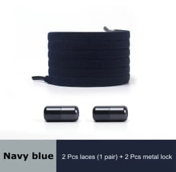 18 Colors Free to Match Elastic Shoelaces Lock Lazy Laces Flat Multi Color Options No Tie Shoelace Round Capsule Metal