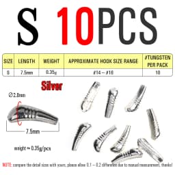 ICERIO 10PCS Fast Sinking Nymphs Scud Fishing Fly Tungsten Heavy Body Jig Hook Back Bead Fly Tying Material Accessories