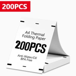 20/100/200 Sheets A4 Thermal Paper 210mm Folded Paper For A4 Portable Thermal Printer Multipurpose Printing Paper For Photo PDF