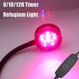 Nano Glo Refugium Aquarium Sump LED High Powered Chaeto Grow Light 6x3W Red Blue Spectrum With Adjustable Clip
