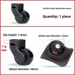 Detachable Universal Wheel Luggage Wheel Tool Box Makeup Case Roller No Disassembly Needed Single Wheel Slider Tool